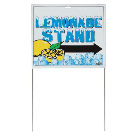 SUNBURST SYSTEMS Sign Lemonade Stand 14 in x22 in with Bracket 3160